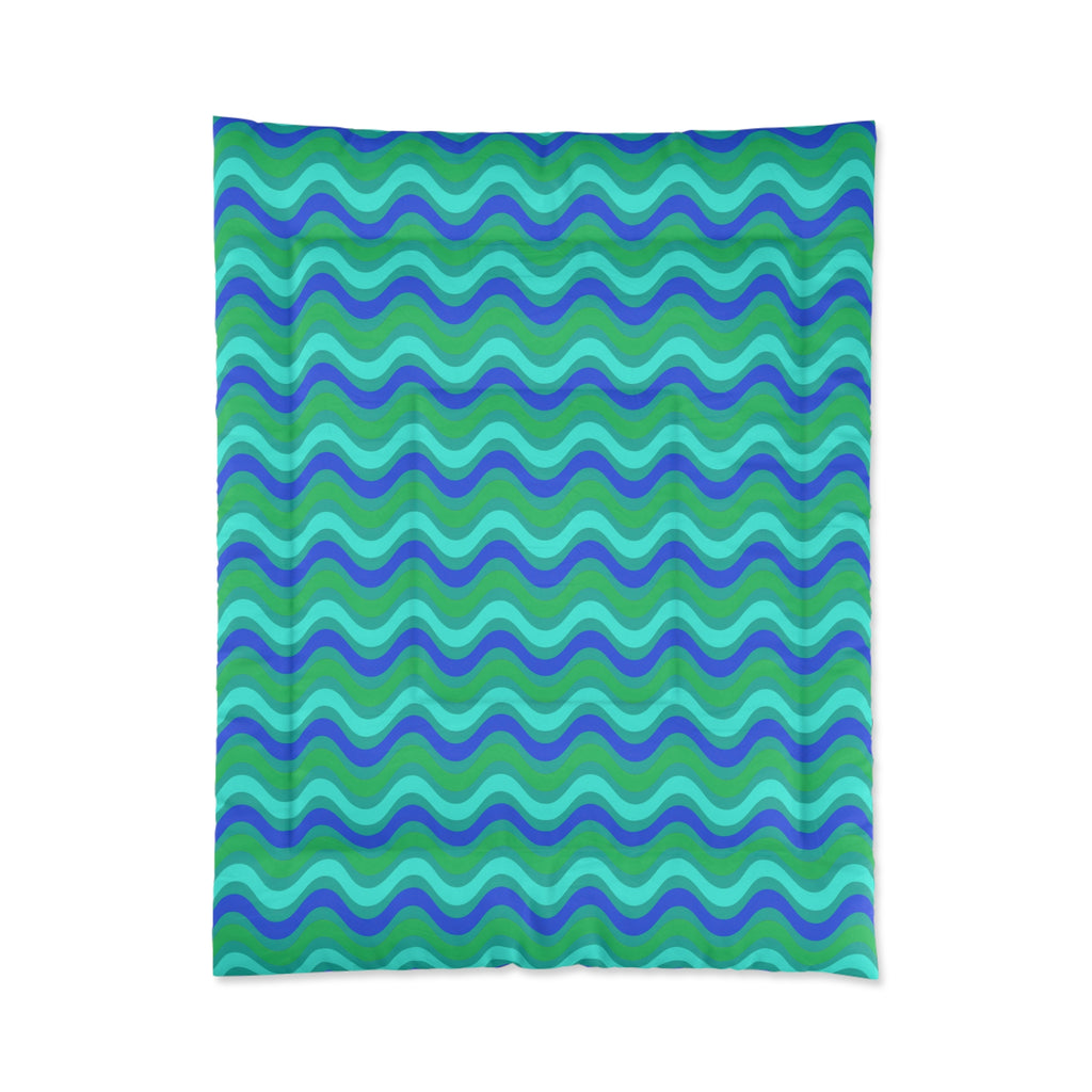 Wide Wave Interference Comforter – Ocean Jewel