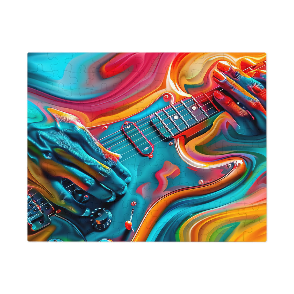 Psychedelic Guitar Hands Jigsaw Puzzle with Tin – Psychedelic Music Art