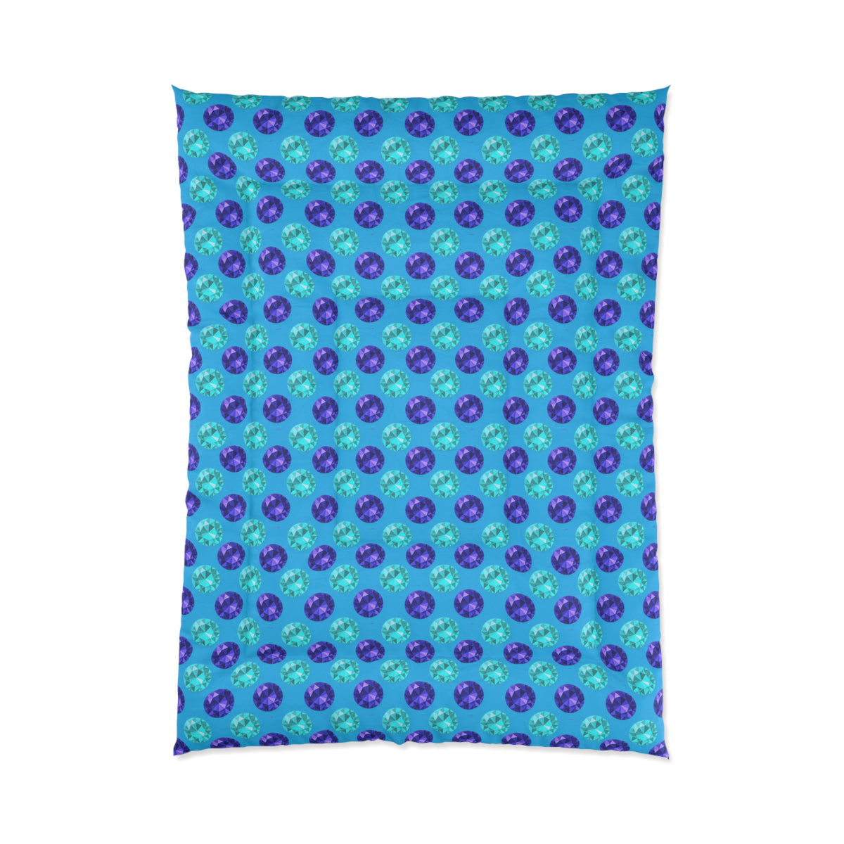 Half-Drop Gem Grid Comforter – Ice Jewel
