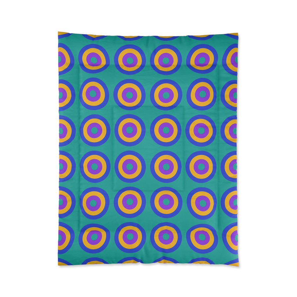 Giant Op-Art Jewel Rings Comforter – Peacock Jewel