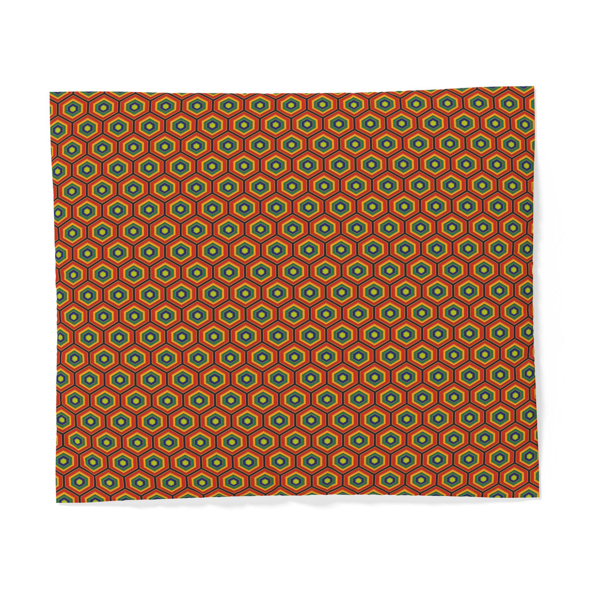 Hexagon Enamel Nest Cotton Duvet Cover – Art Deco Geometric Pattern