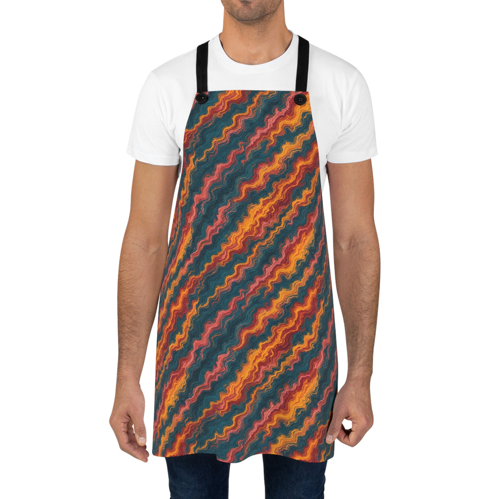 Stretched Veins Apron – Marbled Paper Pattern