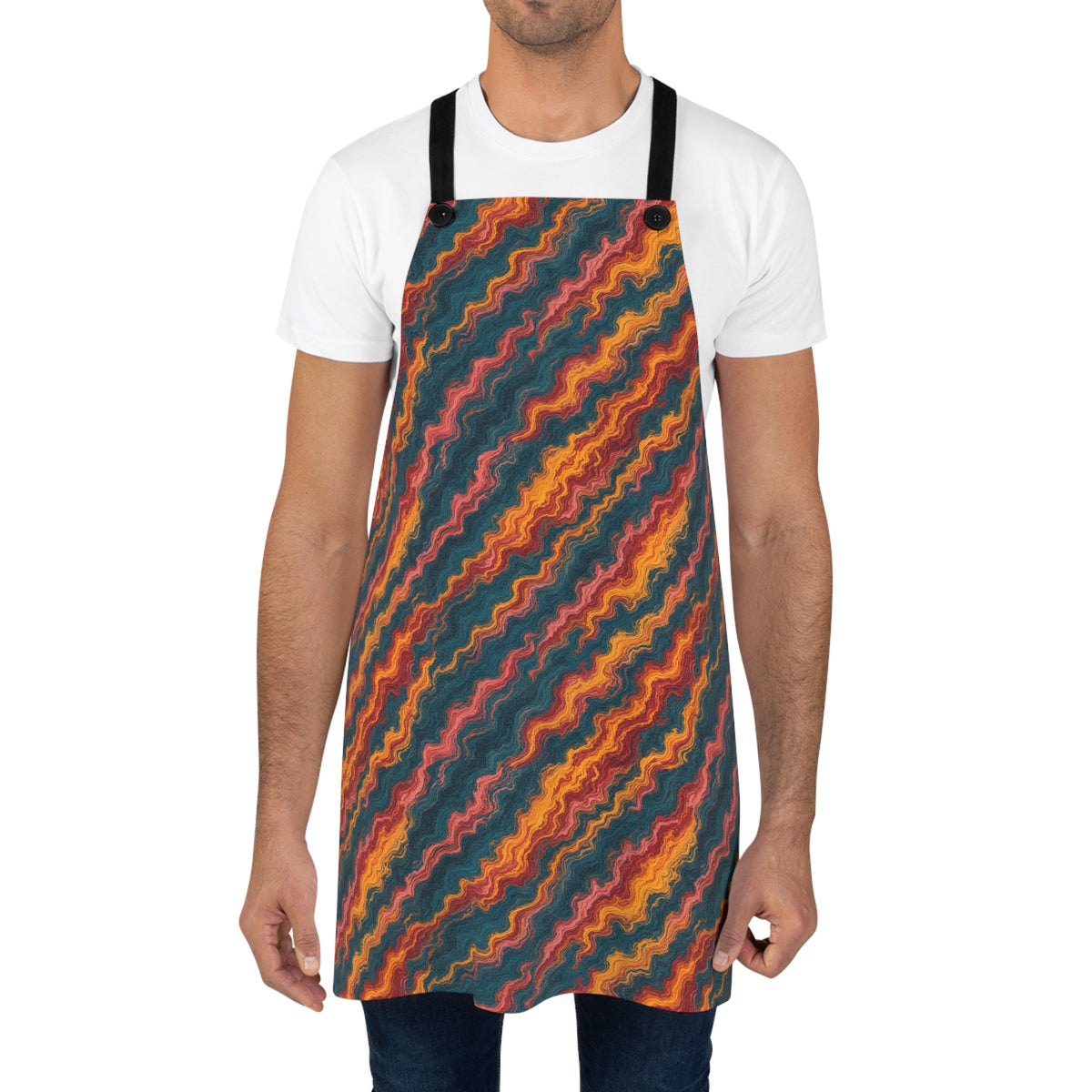 Stretched Veins Apron – Marbled Paper Pattern