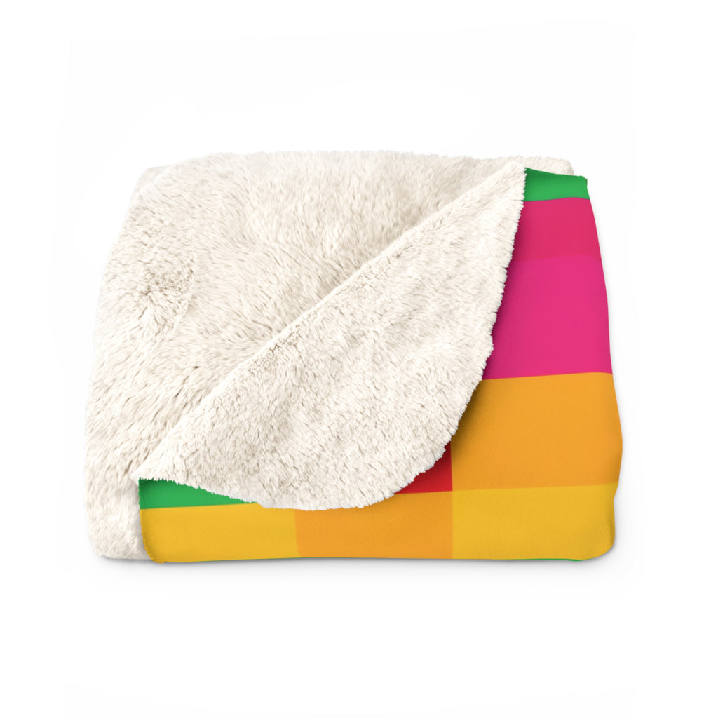 Grand Jewel Plaid Sherpa Fleece Blanket – Ribbon Plaid Pattern