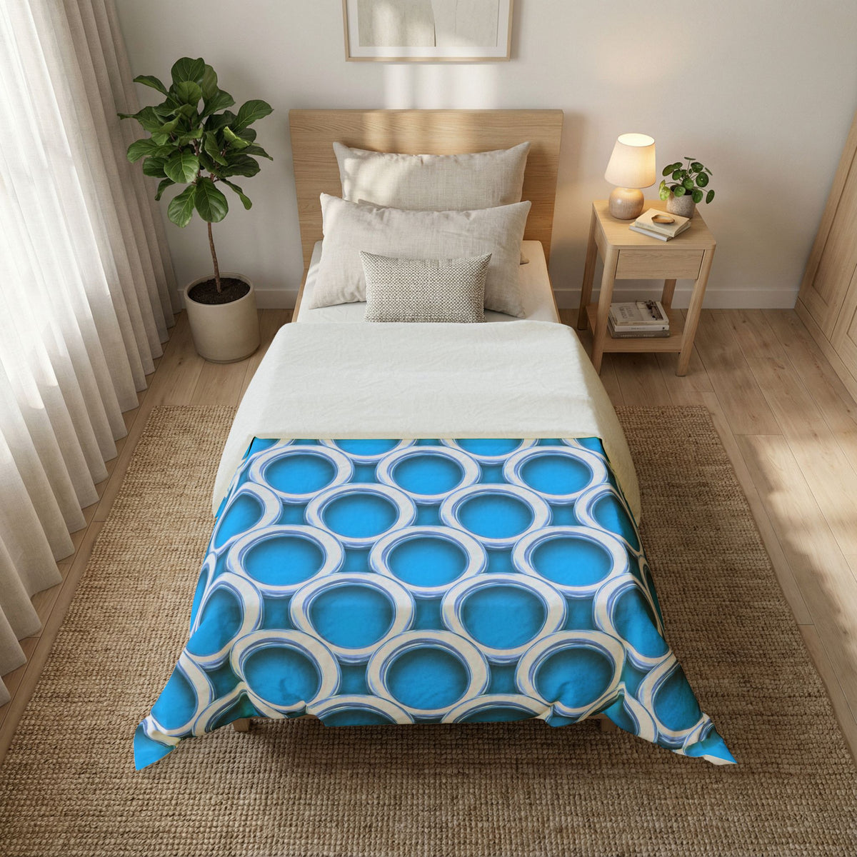 Big Gold Ring Weave Cotton Duvet Cover – Ice Jewel