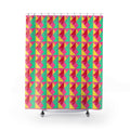 Jewel Block Quilt Shower Curtain – Candy Christmas
