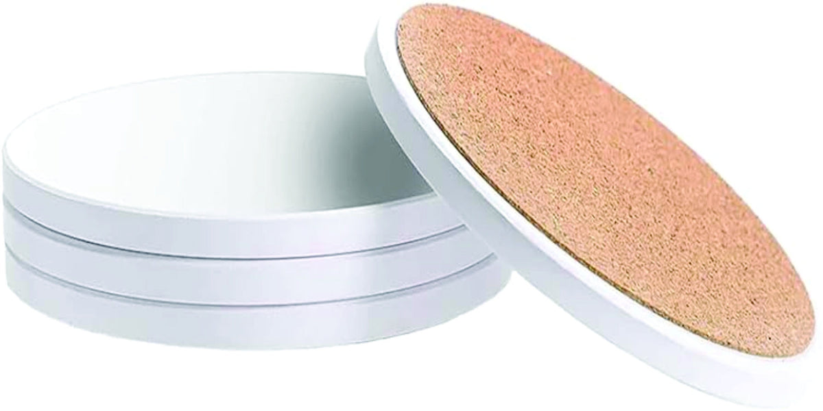 Clearance  Lowest price anywhere  - 144  Ceramic Coaster, sublimation Glossy Coating, ready to add your own designs, 100mm diameter.