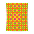 Giant Op-Art Jewel Rings Cotton Duvet Cover – Hot Citrus Festive