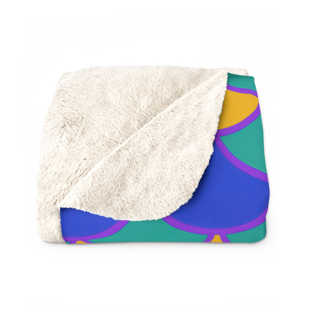 Big Jewel Scales II Sherpa Fleece Blanket – Peacock Jewel