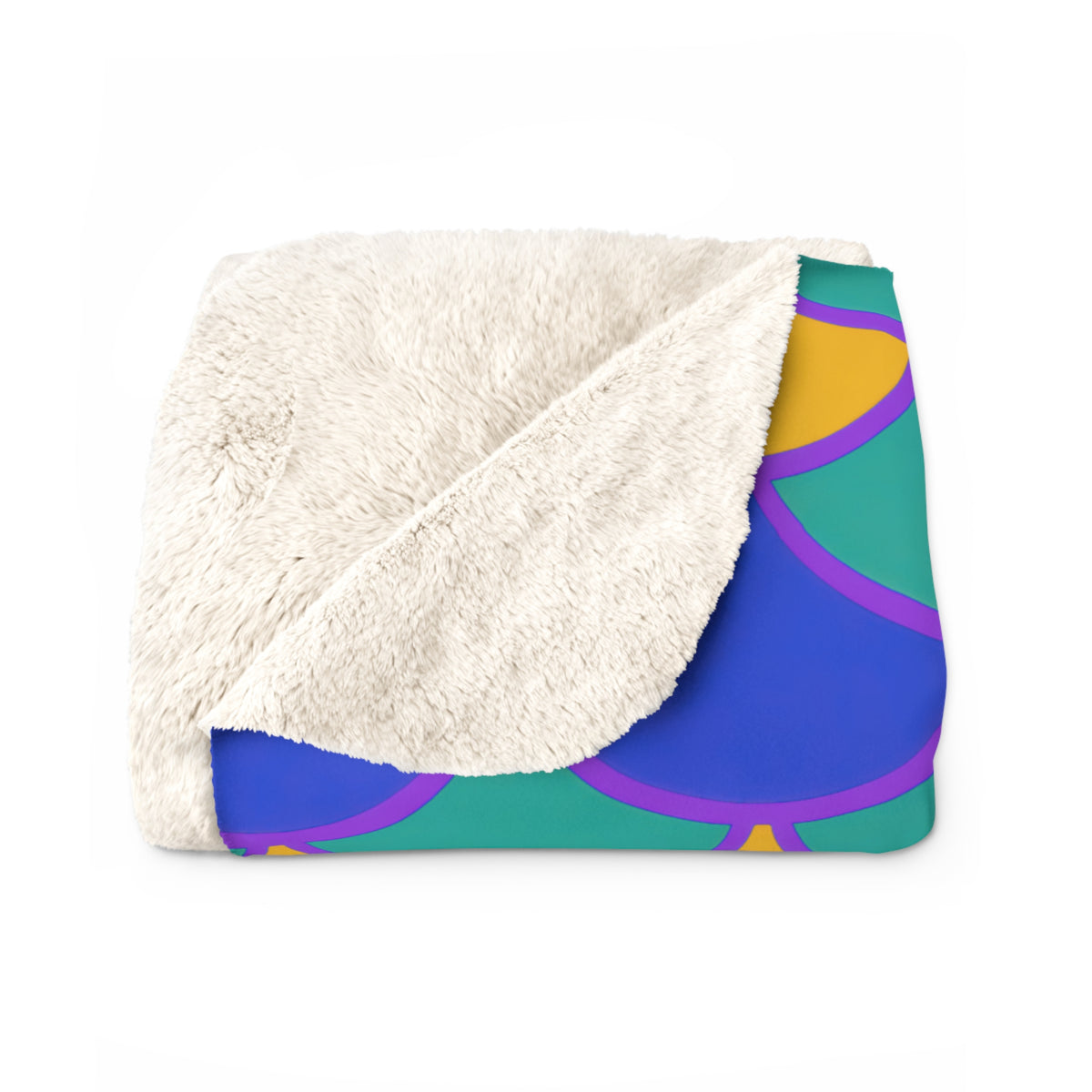 Big Jewel Scales II Sherpa Fleece Blanket – Peacock Jewel