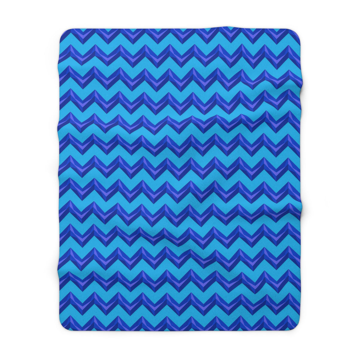 Broad Cut-Gem Chevrons Sherpa Fleece Blanket – Ice Jewel