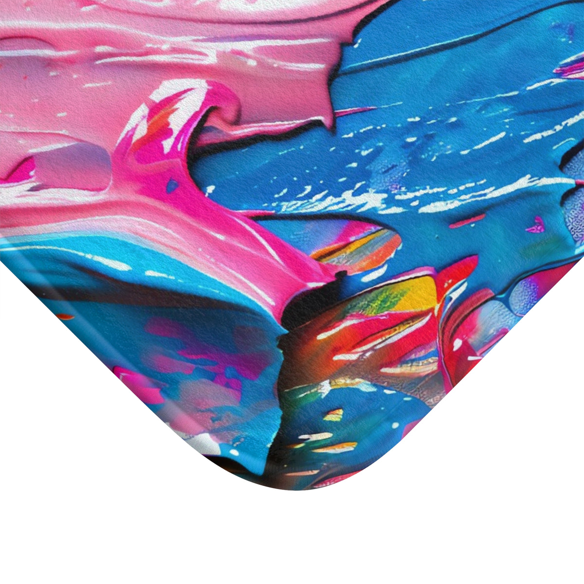 Vivid Paint Strokes Bath Mat – Paint Stroke Abstract