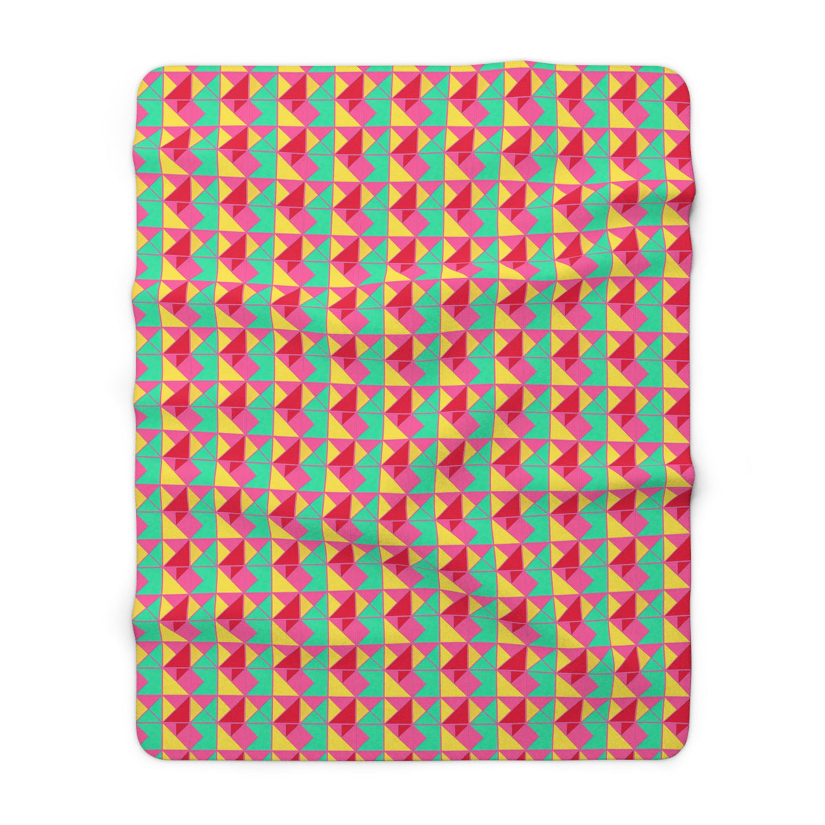 Jewel Block Quilt Sherpa Fleece Blanket – Candy Christmas