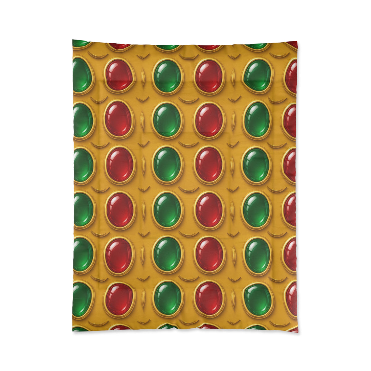 Grand Gold Cabochon Frames II Comforter – Cabochon Geometric Pattern