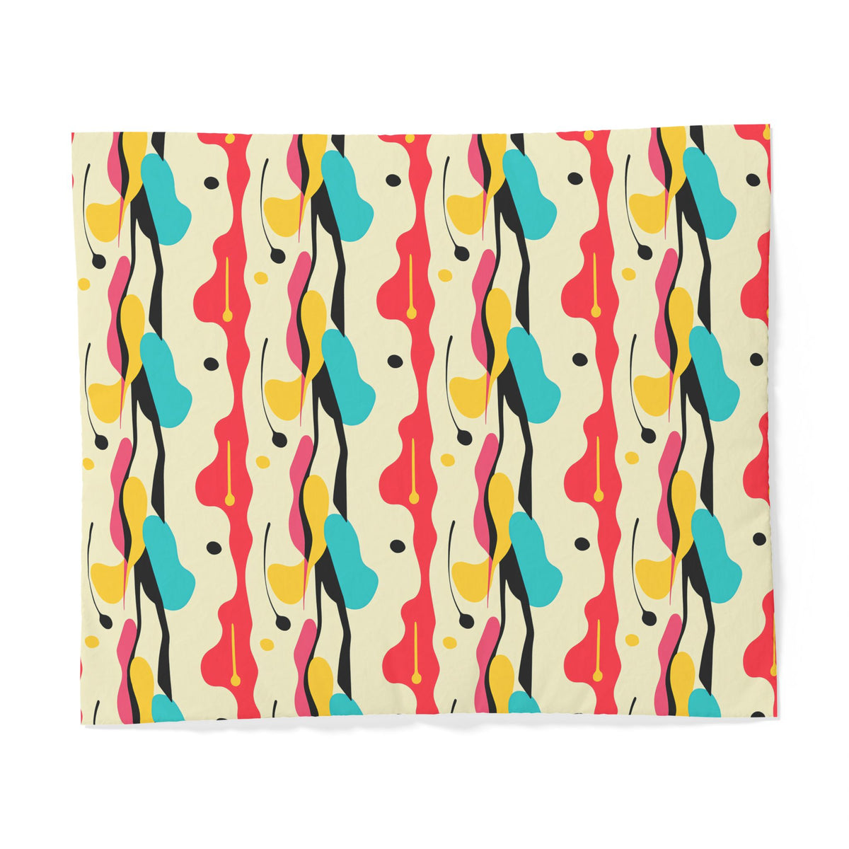 Cut-Out Blobs Cotton Duvet Cover – Mid-Century Cut-Out Pattern