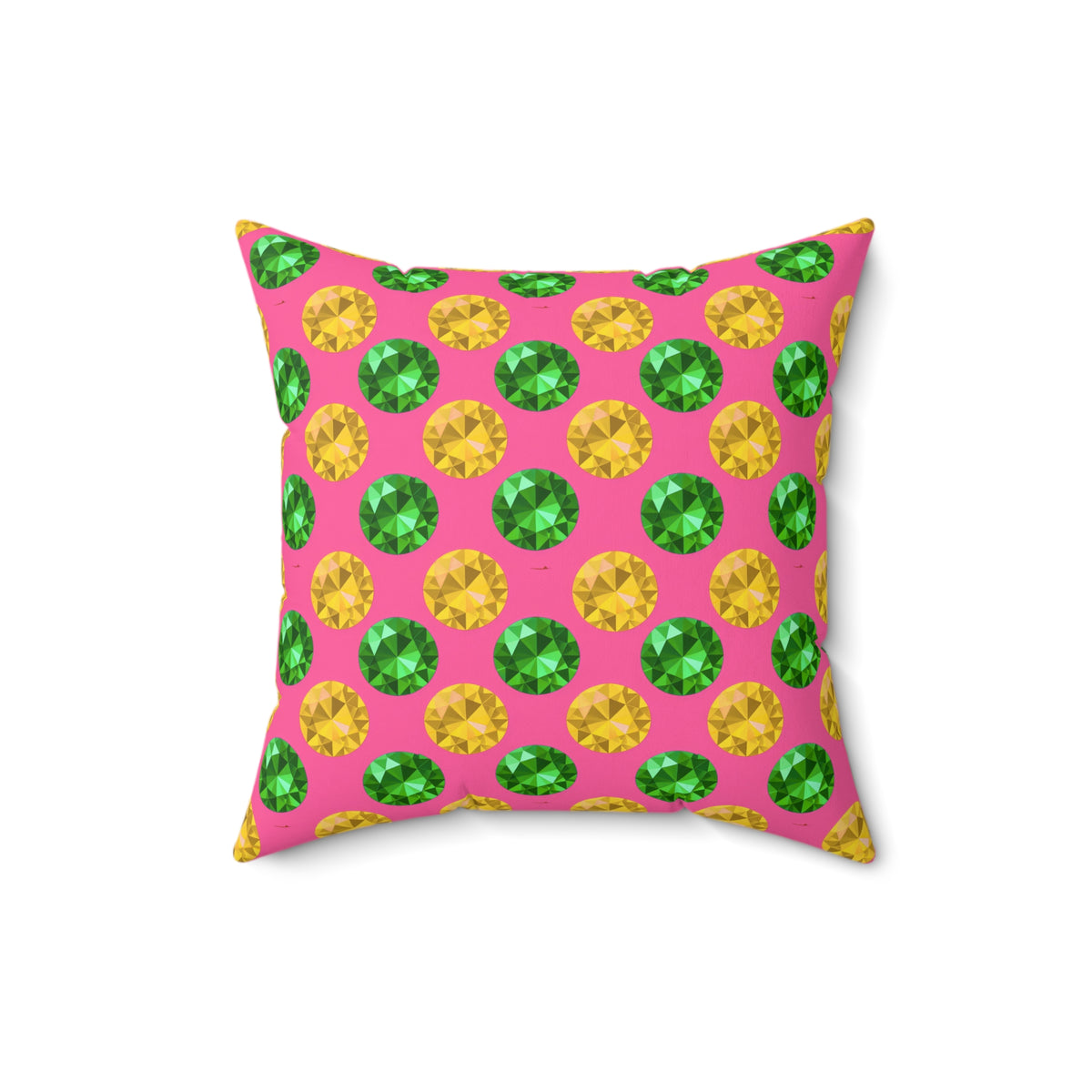 Half-Drop Gem Grid Faux Suede Cushion – Candy Christmas