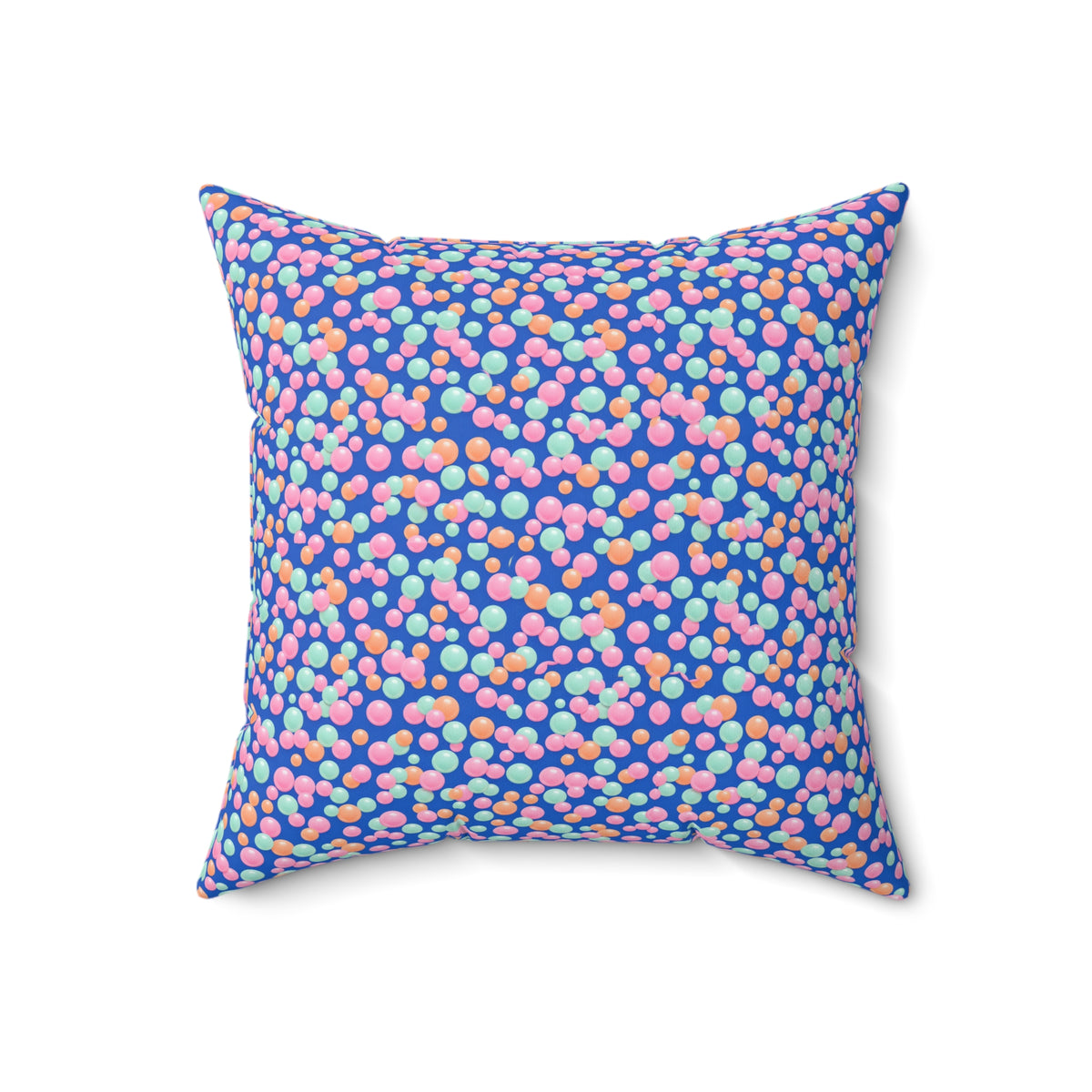 Bubble Cluster Pop Faux Suede Cushion – Soft Abstract Pattern