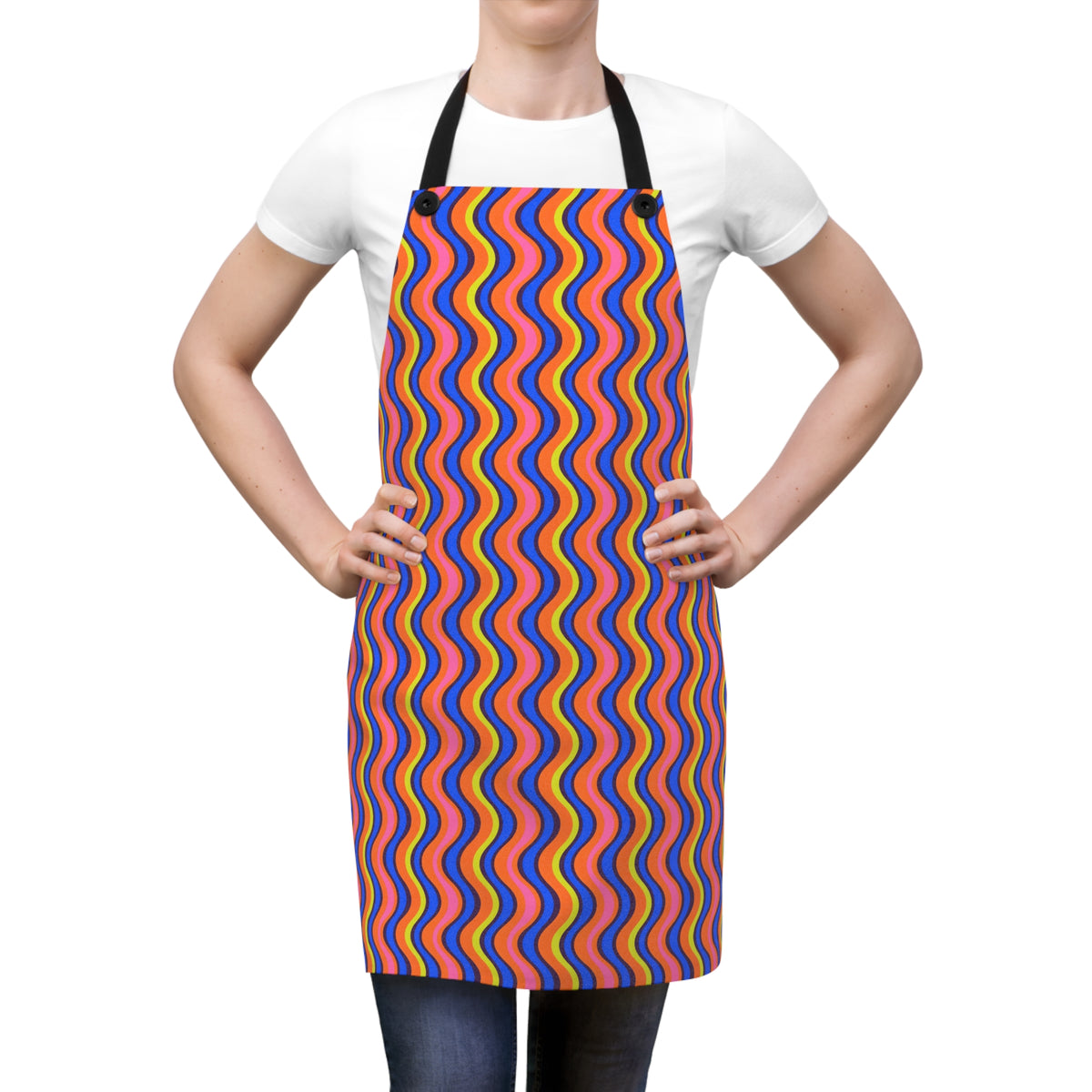Warped Circus Stripes Apron – Op-Art Pattern