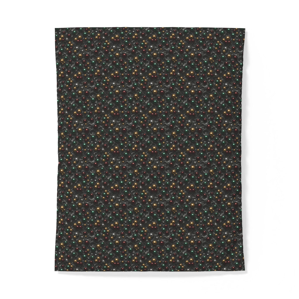 Jewel Bubble Clusters Cotton Duvet Cover – Liquid Chrome Pattern
