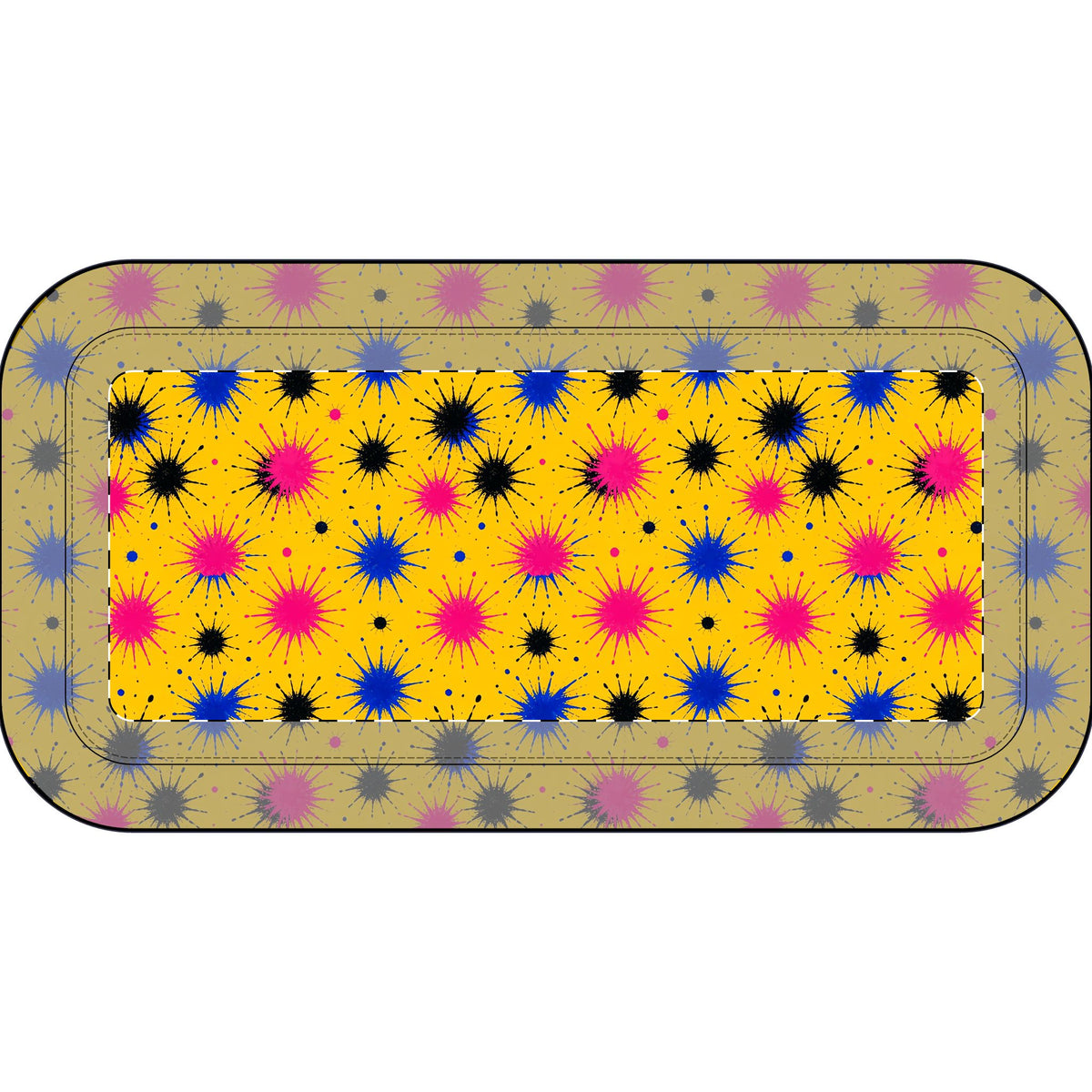 Splash Crowns Pencil Case – Ink Splash Pattern