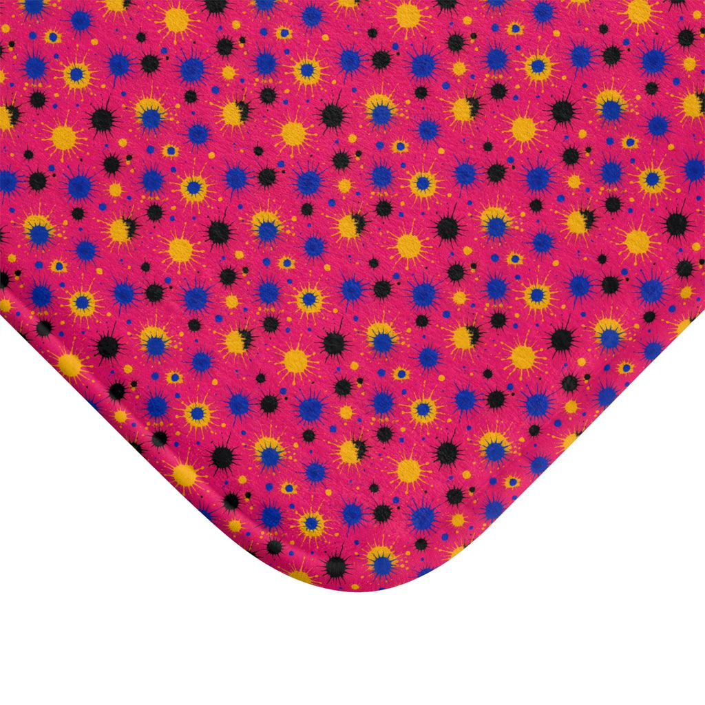 Pink Ground Splash Bath Mat – Ink Splash Pattern