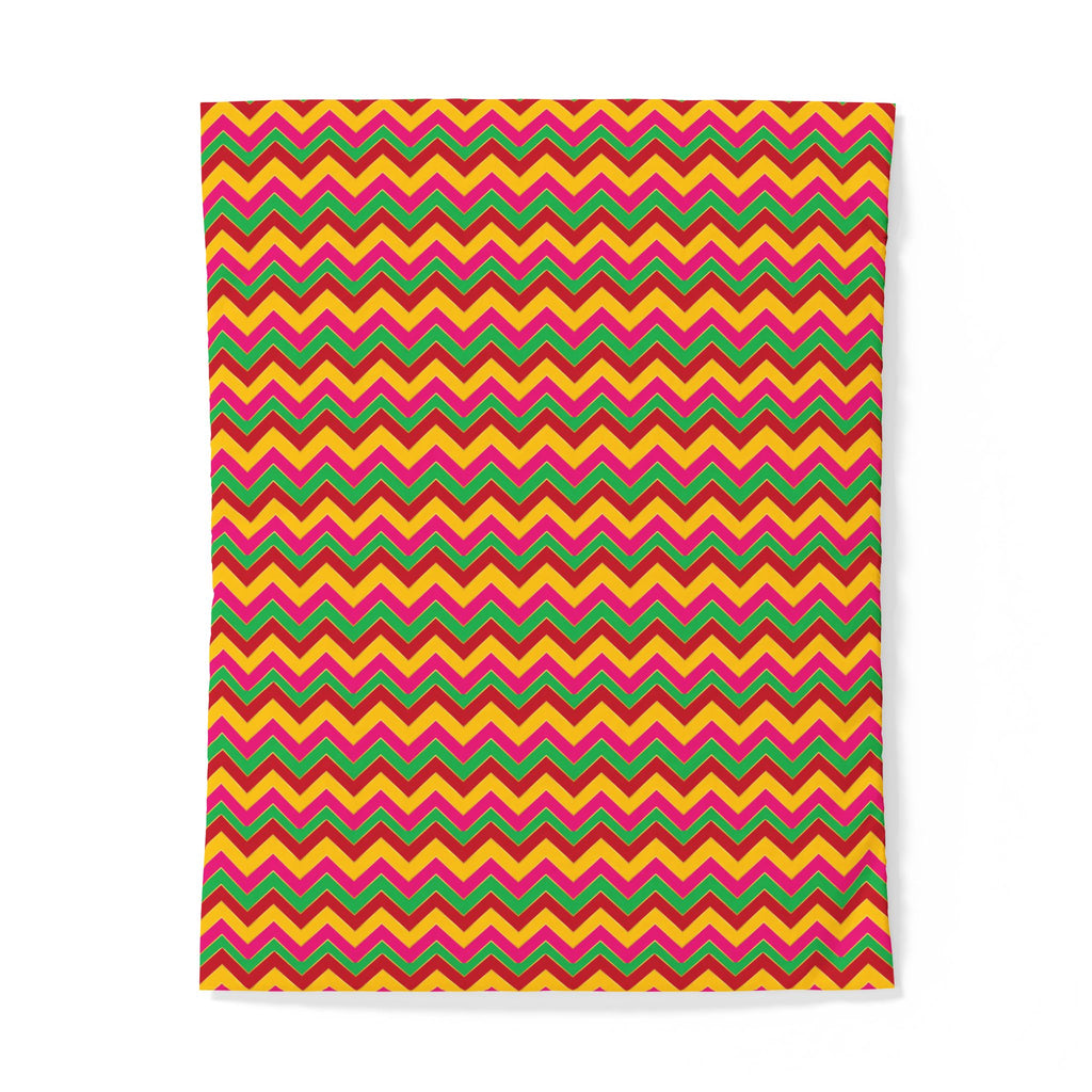 Jewel Chevron Bands Cotton Duvet Cover – Chevron Geometric Pattern