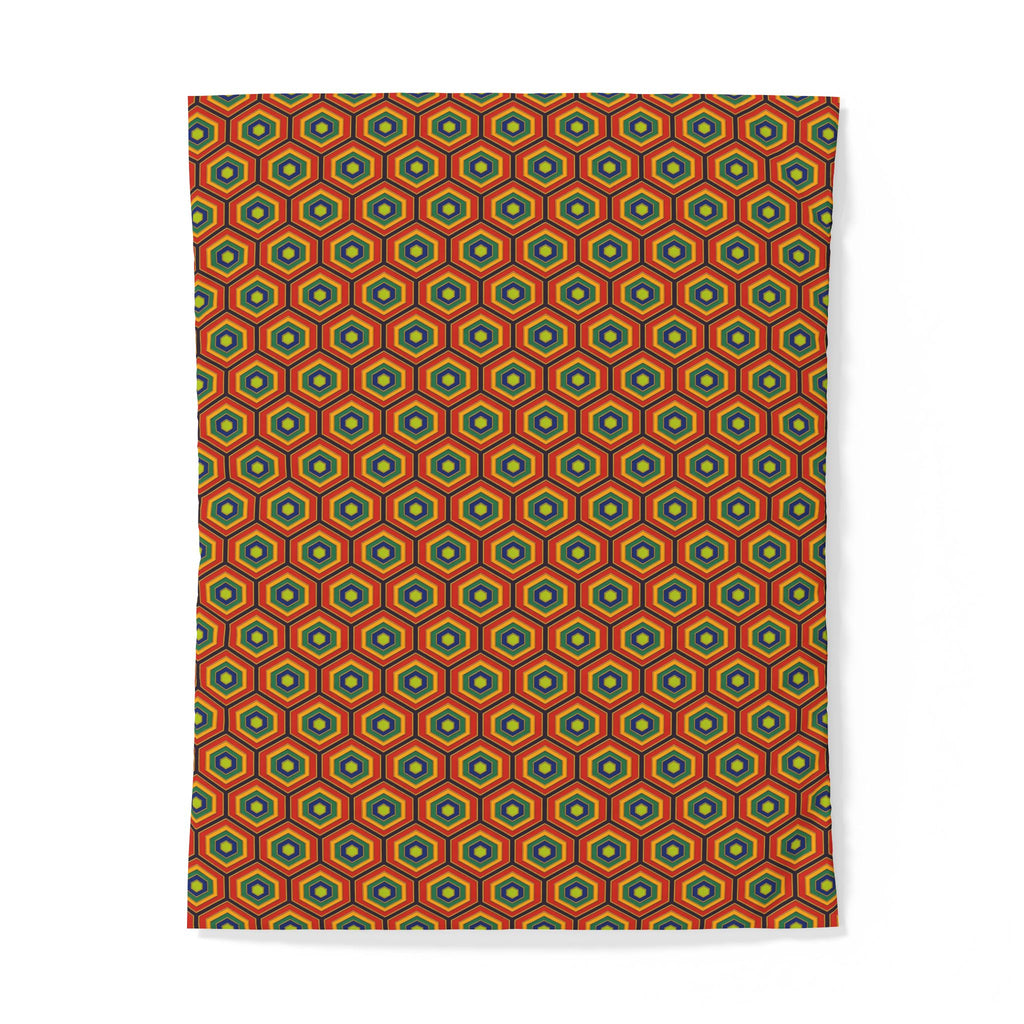 Hexagon Enamel Nest Cotton Duvet Cover – Art Deco Geometric Pattern