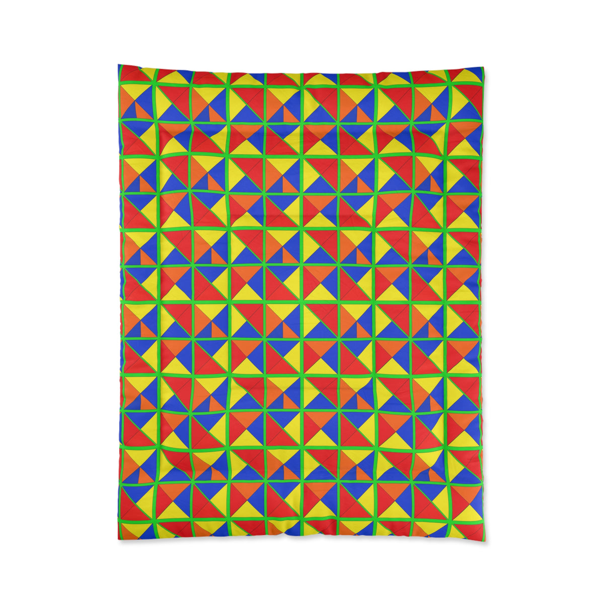 Split Square Fiesta Comforter – Cubist Geometric Pattern