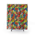 Flower Power Daisies Shower Curtain – Retro Floral Pattern