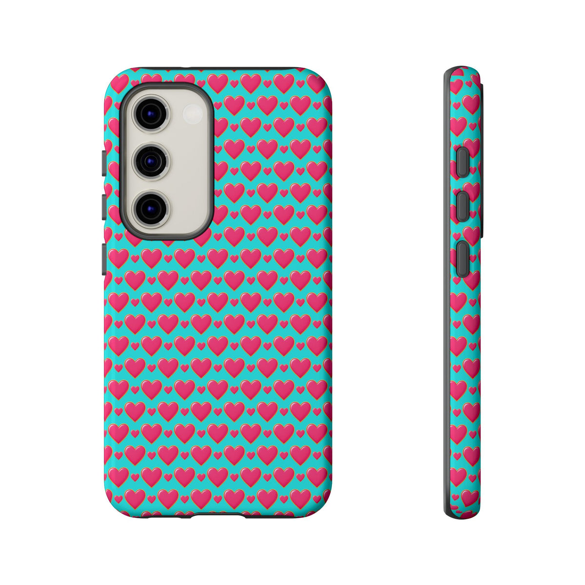 Heart Bubble Grid Tough Phone Case – Pop Hearts Pattern
