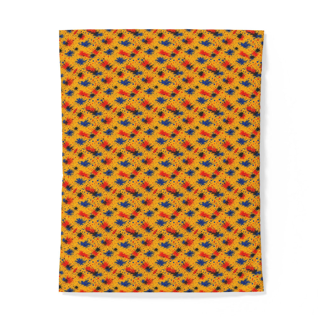 Dragged Smears Cotton Duvet Cover – Action-Painting Abstract Pattern