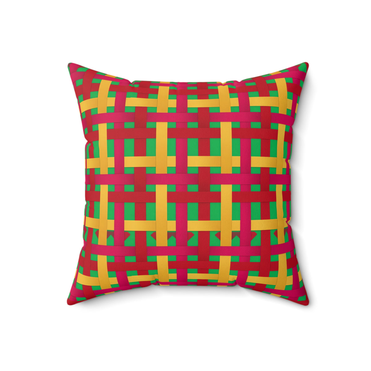 Big Jewel Ribbon Weave Faux Suede Cushion – Ribbon Weave Pattern