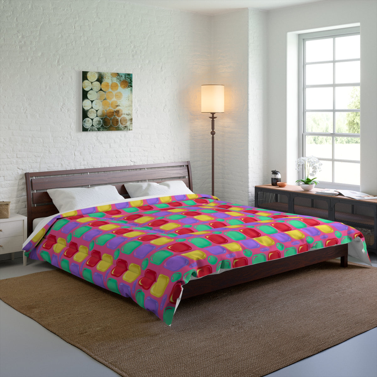 Giant Puffy Glass Cushions Comforter – Candy Christmas