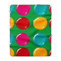 Giant Candy Glass Discs Sherpa Fleece Blanket – Glossy Candy Glass Pattern