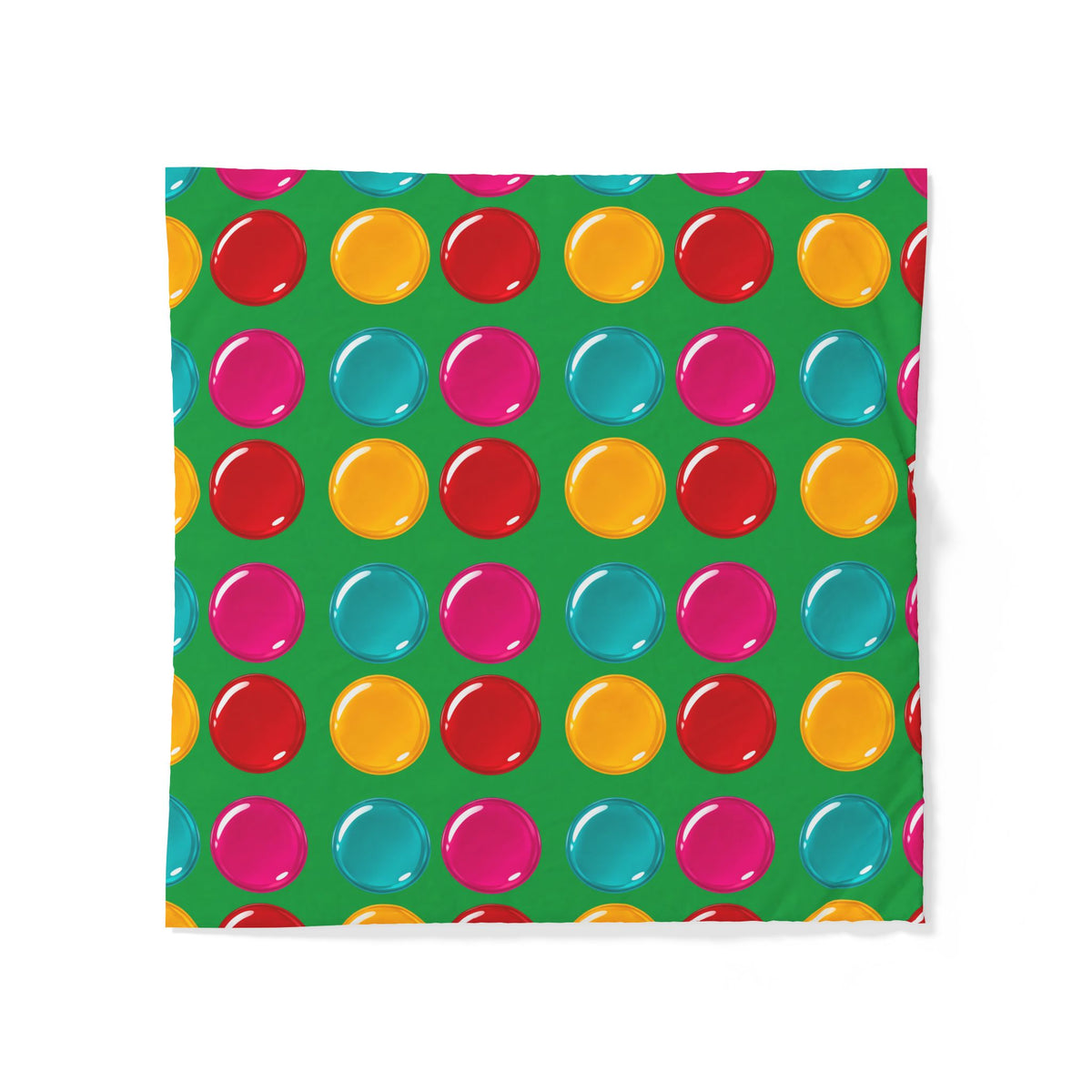 Giant Candy Glass Discs Cotton Duvet Cover – Glossy Candy Glass Pattern