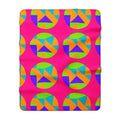 Broken Circle Planes Sherpa Fleece Blanket – Tropical Punch