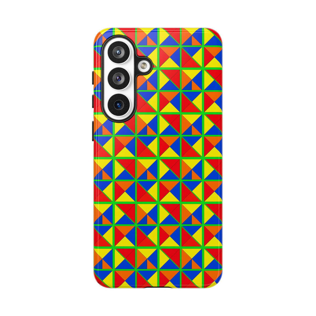 Split Square Fiesta Tough Phone Case – Cubist Geometric Pattern