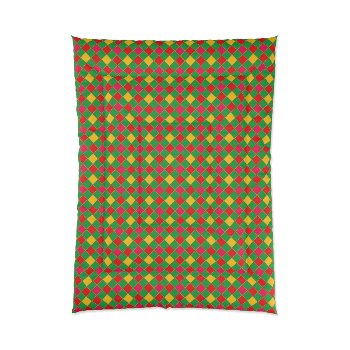 Jewel Harlequin Check Comforter – Harlequin Geometric Pattern