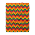 Jewel Chevron Bands Sherpa Fleece Blanket – Cranberry Spice