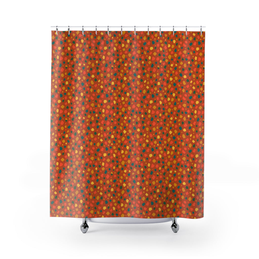 Confetti Aggregate Shower Curtain – Speckled Aggregate Pattern
