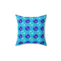 Half-Drop Gem Grid Faux Suede Cushion – Ice Jewel