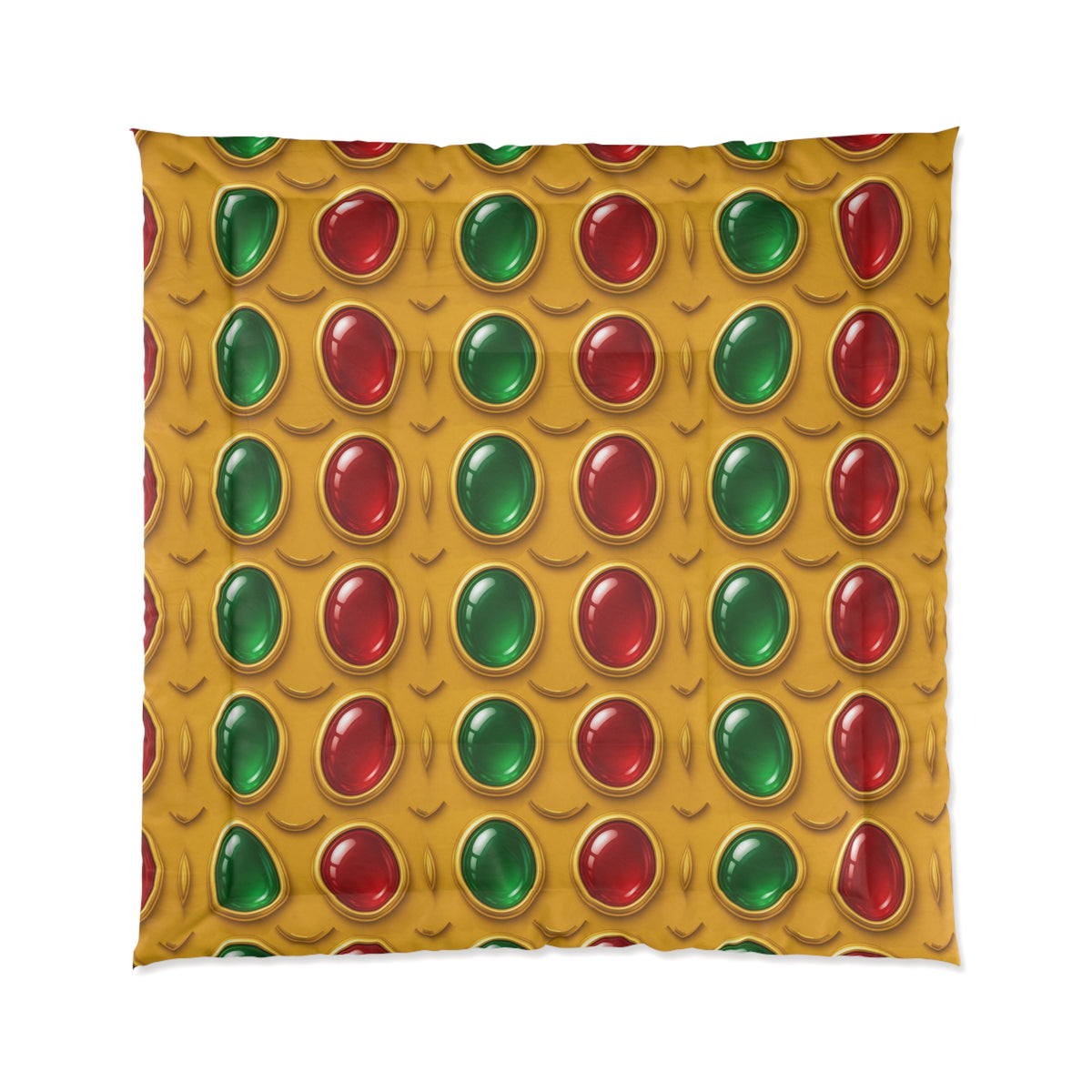 Grand Gold Cabochon Frames II Comforter – Cabochon Geometric Pattern
