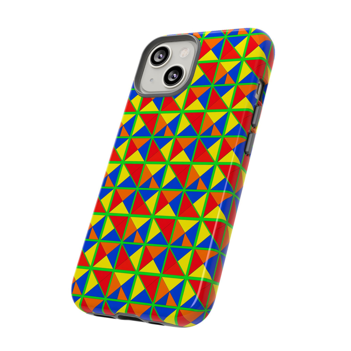 Split Square Fiesta Tough Phone Case – Cubist Geometric Pattern
