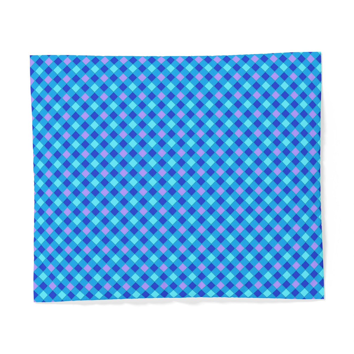 Jewel Harlequin Check Cotton Duvet Cover – Ice Jewel