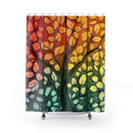 Stained Glass Autumn Tree Shower Curtain – Stained-Glass Style Art