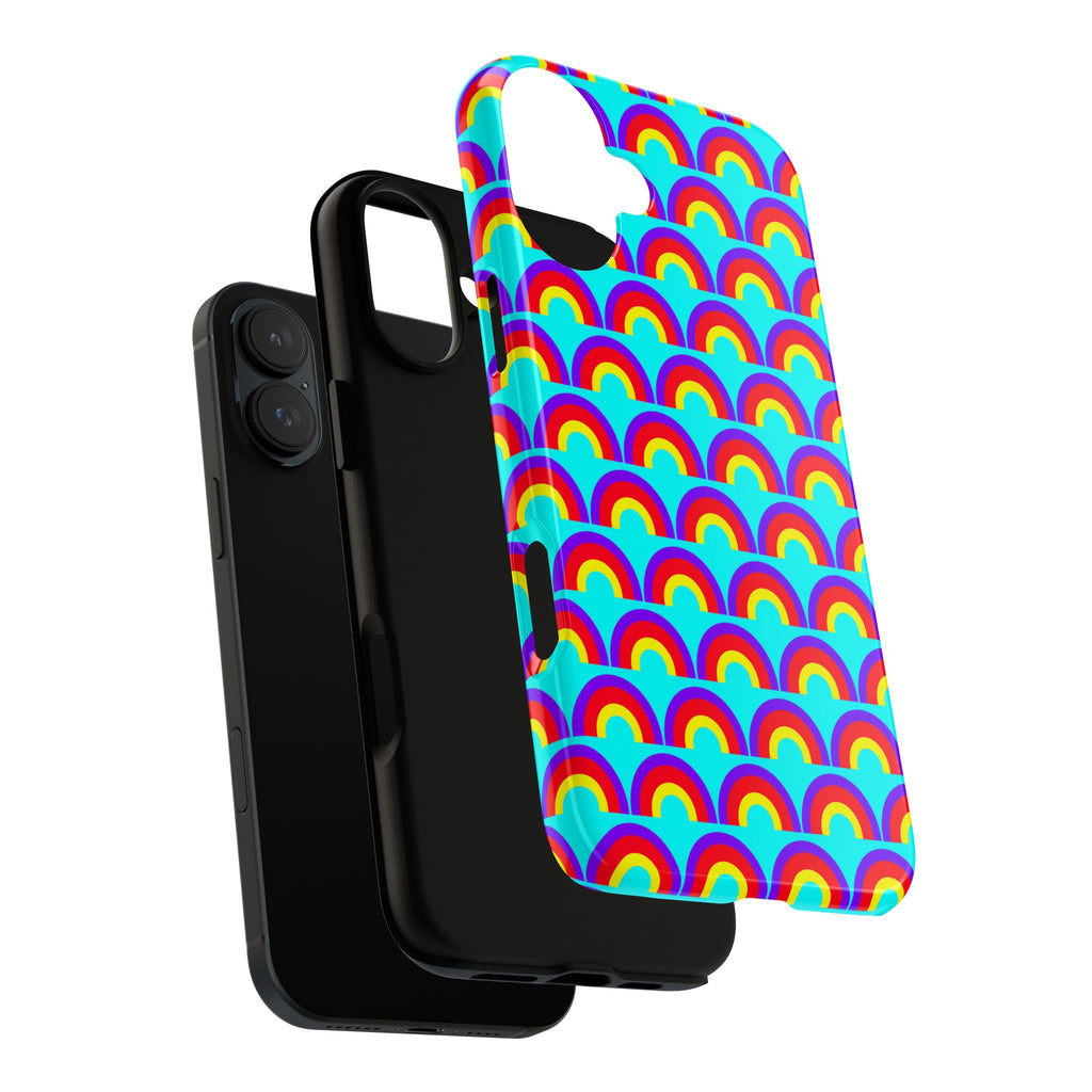 Chromatic Scallop Ripple Tough Phone Case – Op-Art Scallops Pattern