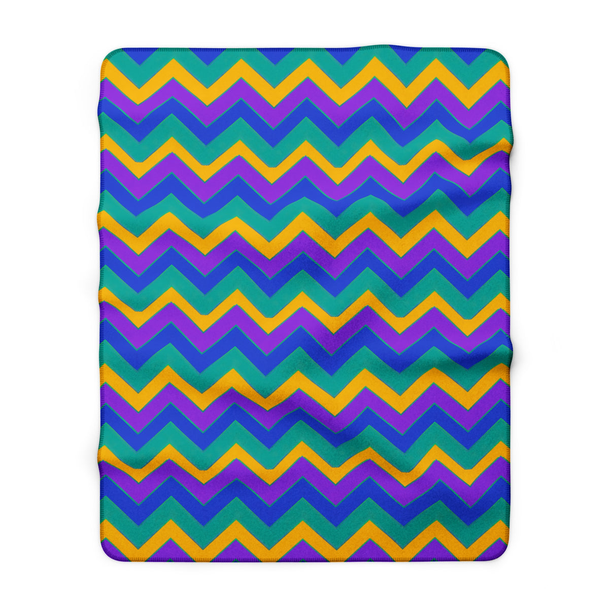 Jewel Chevron Bands Sherpa Fleece Blanket – Peacock Jewel
