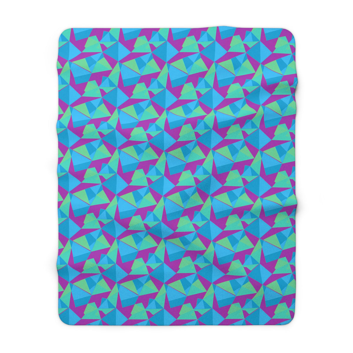Faceted Gold Panels Sherpa Fleece Blanket – Ice Jewel