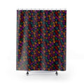 Stacked Glass Discs Shower Curtain – Glossy 3D Abstract Pattern