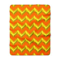 Broad Cut-Gem Chevrons Sherpa Fleece Blanket – Hot Citrus Festive